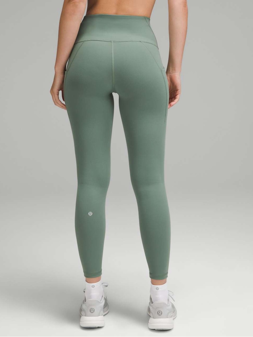 Lululemon Wunder Train High-Rise Tight with Pockets 25" Grey Eucalyptus